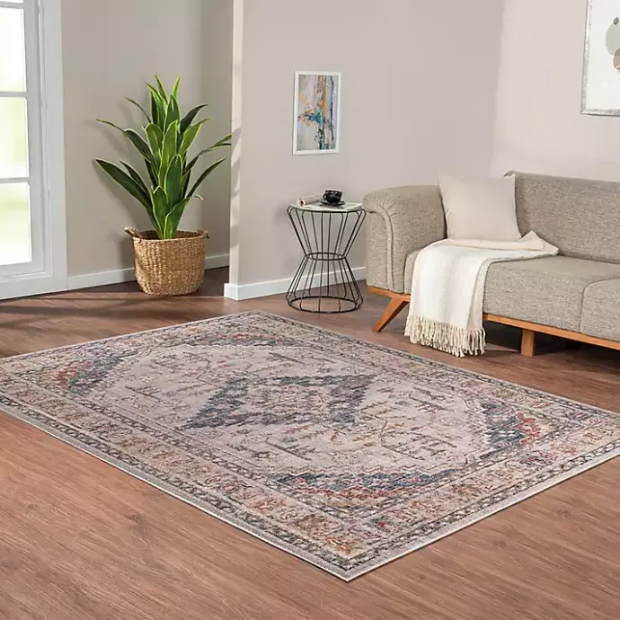Best Kirklands Home Red & Blue Vintage Medallion Area Rug, 5x7