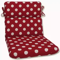 Kirklands Home Red & White Polka Dot Chair Cushion