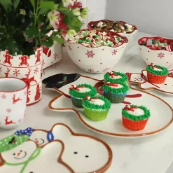Outlet Kirklands Home Red and White Nesting Christmas Bowls, Set of 3
