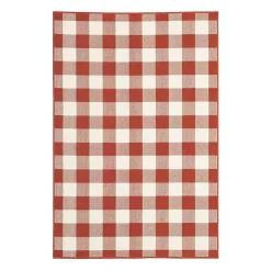 Outlet Kirklands Home Buffalo Check Outdoor Area Rug, 5x7 Red