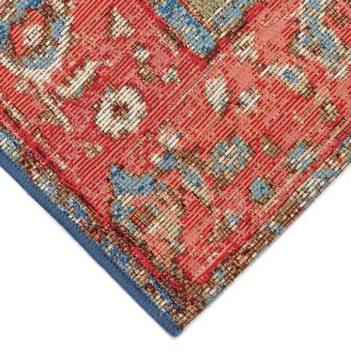 Sale Kirklands Home Diamond Medallion Indoor/Outdoor Rug, 3x4 Red