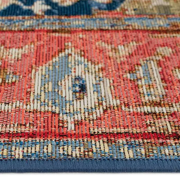 Sale Kirklands Home Diamond Medallion Indoor/Outdoor Rug, 3x4 Red