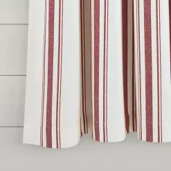 Discount Kirklands Home Red Farmhouse Stripe Curtain Panels, Set of 2
