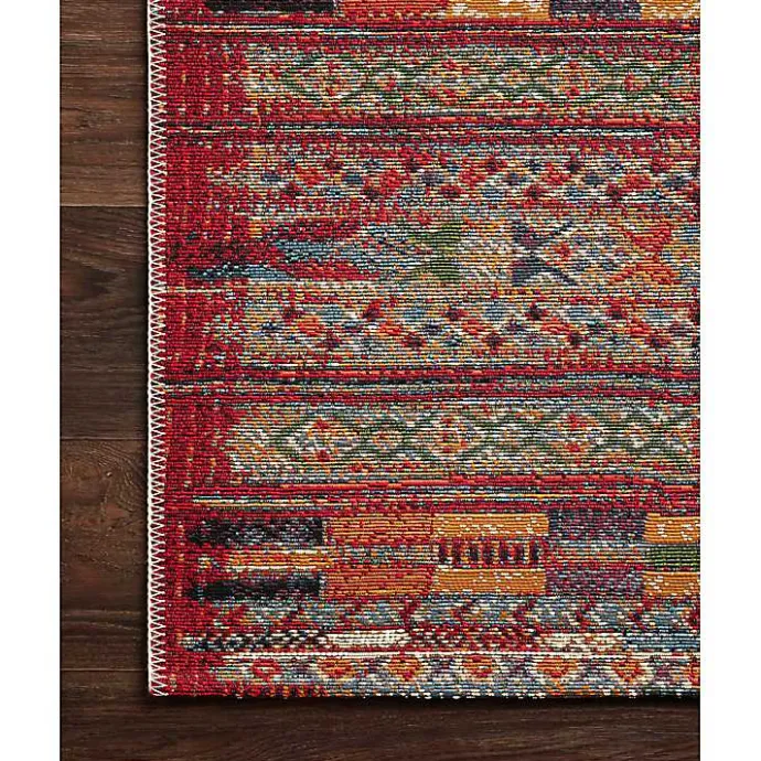 Kirklands Home Red Multicolor Southwestern Outdoor Area Rug, 7x11