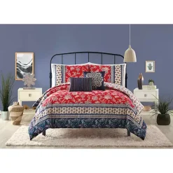 Sale Kirklands Home Red Navy Marbella King 5-pc. Comforter Set
