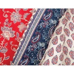 Best Kirklands Home Red Navy Marbella Queen 5-pc. Comforter Set