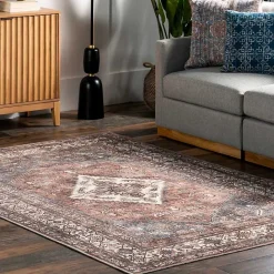 Clearance Kirklands Home Persian Medallion Washable Area Rug, 3x5 Red