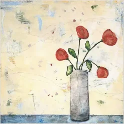 Clearance Kirklands Home Red Picked Flowers Framed Canvas Art Print