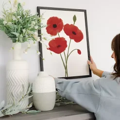 Outlet Kirklands Home Red Poppies Framed Art Print