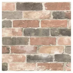 Discount Kirklands Home Red Reclaimed Brick Peel & Stick Wallpaper