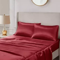 Best Kirklands Home Satin King 2-pc. Pillow Case Set Red