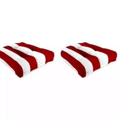 Hot Kirklands Home Red Stripe French 2-pc. Outdoor Wicker Cushion Set