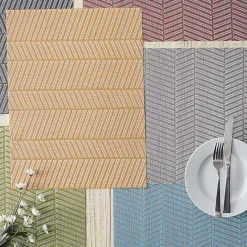 Best Kirklands Home Textu Twill Weave Placemats, Set of 6 Red