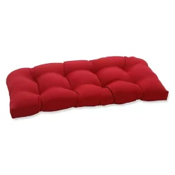Clearance Kirklands Home Tufted Outdoor Loveseat Cushion Red