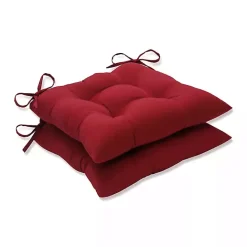 Online Kirklands Home Tufted Square Outdoor Seat Cushions, Set of 2 Red