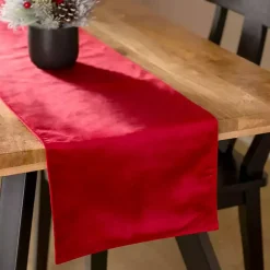 Hot Kirklands Home Velvet Christmas Table Runner, 108 in. Red