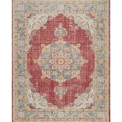 Online Kirklands Home Vintage Medallion Area Rug, 7x10 Red