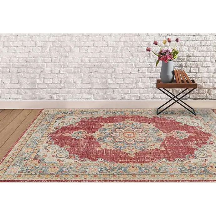 Online Kirklands Home Vintage Medallion Area Rug, 7x10 Red