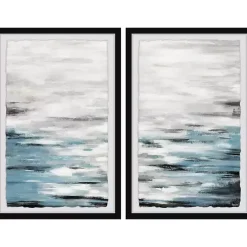 Hot Kirklands Home Reflective Sea Framed Art Prints, Set of 2