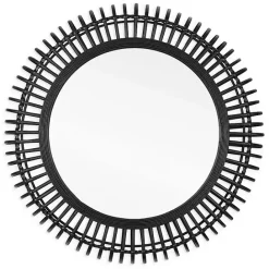 Online Kirklands Home Reina Black Bamboo Wall Mirror
