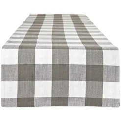 Online Kirklands Home Reversible Gray and White Table Runner, 14x108