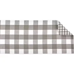 Online Kirklands Home Reversible Gray and White Table Runner, 14x108