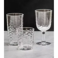 Discount Kirklands Home Ripple Shatterproof Goblet Glasses, Set of 6 Clear