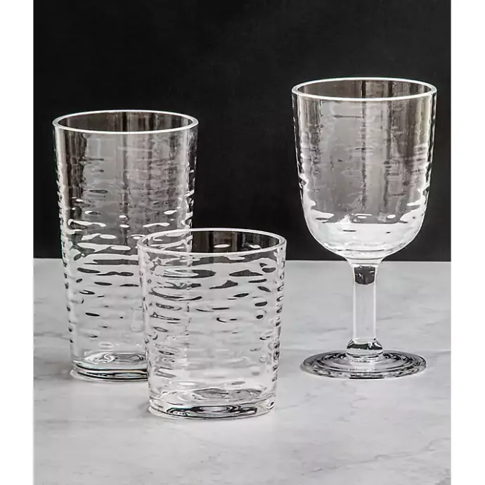 Discount Kirklands Home Ripple Shatterproof Goblet Glasses, Set of 6 Clear