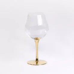 Clearance Kirklands Home Ripple Gold Base Goblet Wine Glass