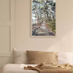 Clearance Kirklands Home River Path Framed Canvas Art Print Multi