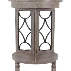 Kirklands Home Roberta Wood Decorative Metal Accent Table Gray