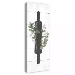 Hot Kirklands Home Rolling Pin with Botanicals Canvas Art Print
