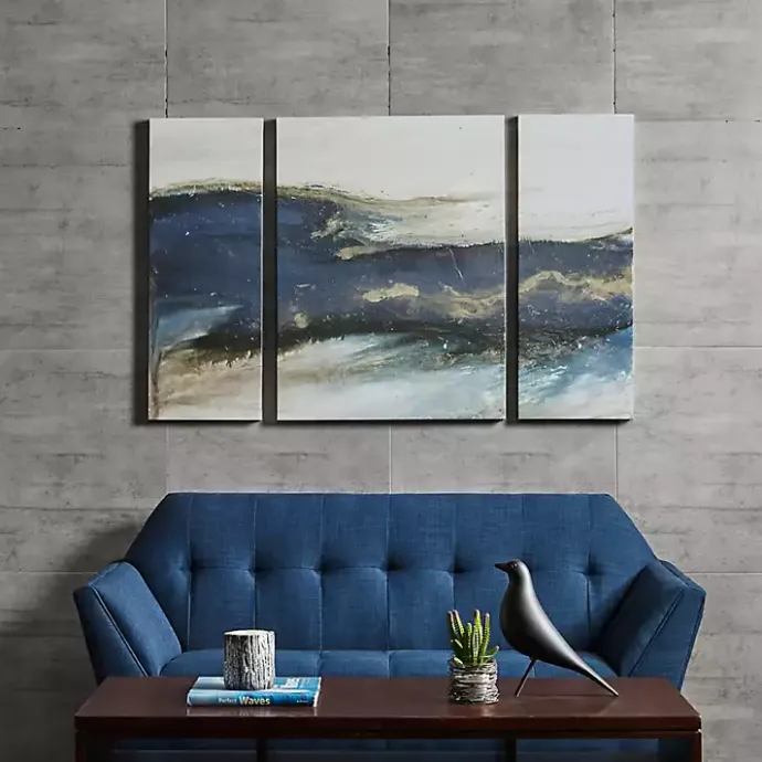 Hot Kirklands Home Rolling Waves Blur Canvas Art Prints, Set of 3