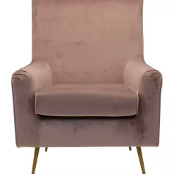 Clearance Kirklands Home Rose Velvet Lana Accent Chair Pink