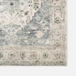 Sale Kirklands Home Rosette Dusty Aqua Runner