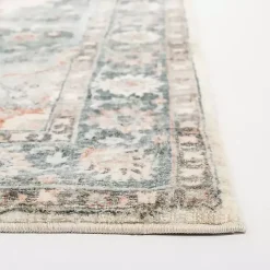 Discount Kirklands Home Rosette Green and Ivory Area Rug, 7x9