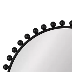 Sale Kirklands Home Round Black Beaded Metal Wall Mirror