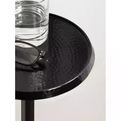 Best Kirklands Home Round Metal Layla Accent Table Black