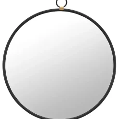 Clearance Kirklands Home Round Metal Mirror with Ring Black