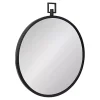 Hot Kirklands Home Round Black Tabb Metal Wall Mirror