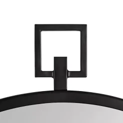 Hot Kirklands Home Round Black Tabb Metal Wall Mirror