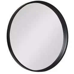 Sale Kirklands Home Round Black Wood Travis Accent Mirror