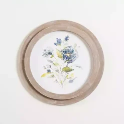 Online Kirklands Home Round Blue Florals I Framed Art Print