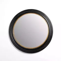Discount Kirklands Home Round Bodiford Black and Gold Wall Mirror