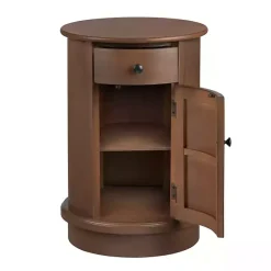Clearance Kirklands Home Round Beckly Accent Table Brown