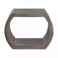 Sale Kirklands Home Round Open Side Table Brown