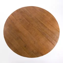 Hot Kirklands Home Round Wood Pedestal Dining Table Brown