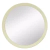 Hot Kirklands Home Round Cream Mango Wood Wall Mirror