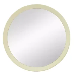 Hot Kirklands Home Round Cream Mango Wood Wall Mirror