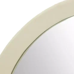 Hot Kirklands Home Round Cream Mango Wood Wall Mirror